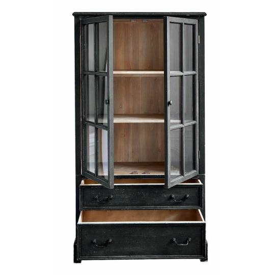 fekete vintage vitrines szekreny cottage provence-i antikolt angol stilusu talaloszekreny racsos uveges nappali konyha etkezo 2.jpg